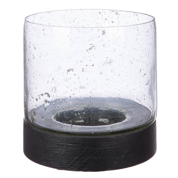 Windlicht Inuit, braun, klar H.17 cm für den Großhandel von Gilde Handwerk Macrander GmbH & Co. KG