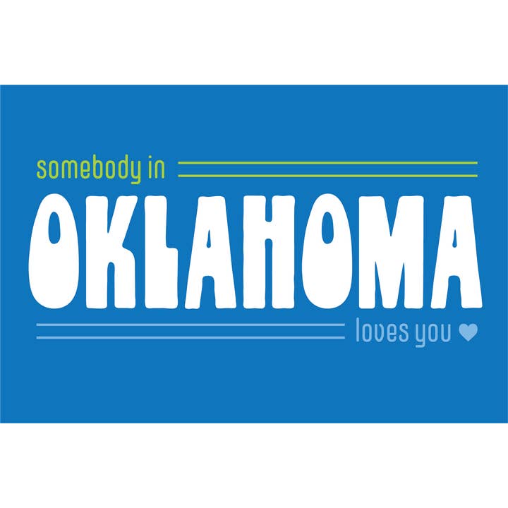 Somebody in Oklahoma Loves You Post Card Set for wholesale by Public School Paper Co.