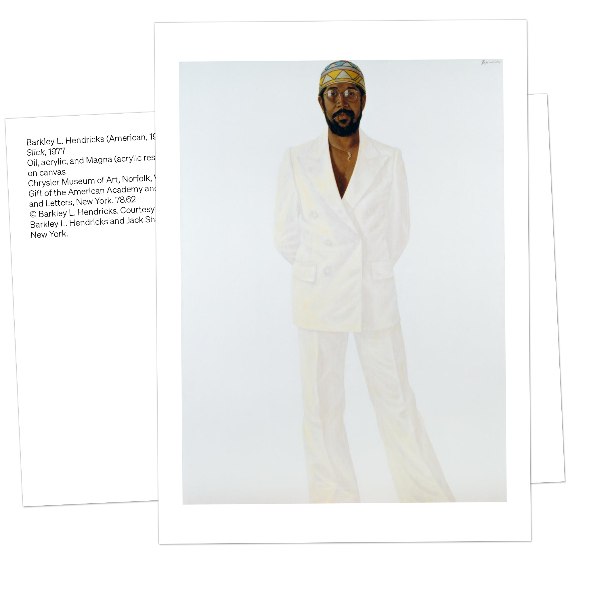 Chrysler Museum of Art - Wholesale Postcard - Barkley L. Hendricks Postcard: "Slick"0