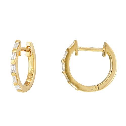 Diamant-Baguette Huggies 13 mm für den Großhandel von Jewels of Mewar