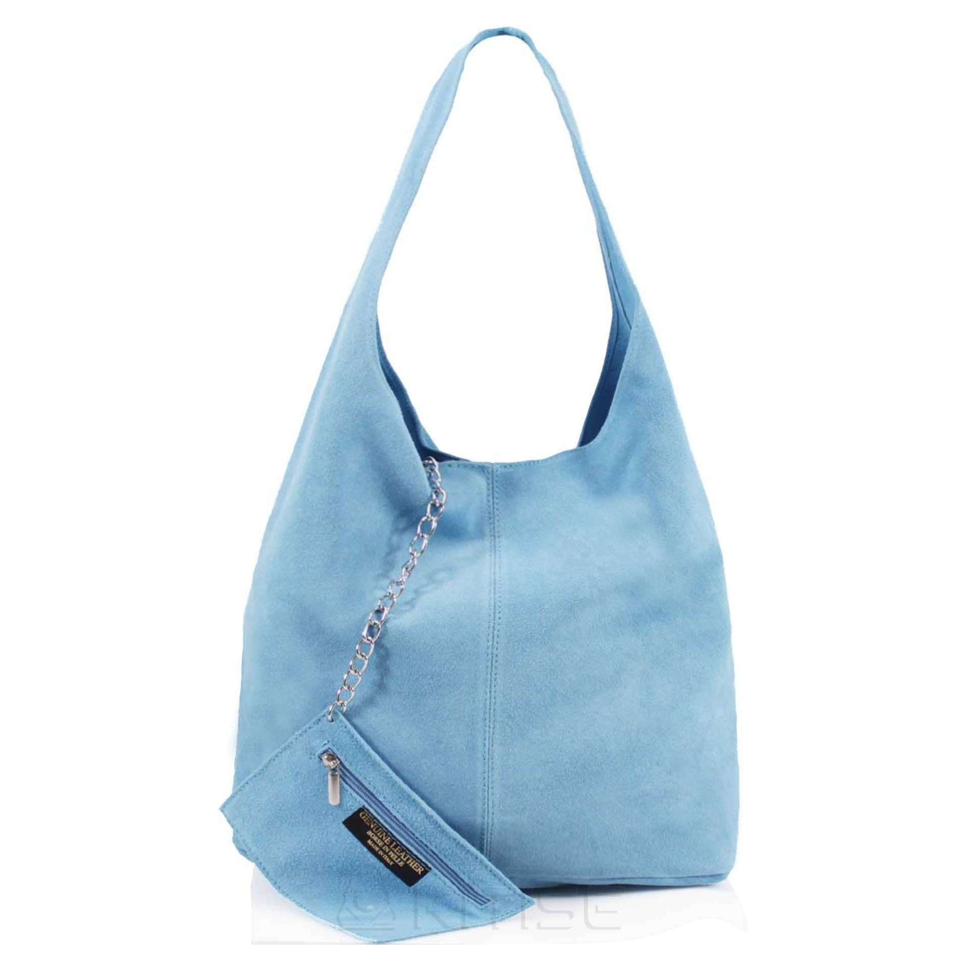 Ellas Trading - Wholesale Tote Bag - Women's - Genuine Italian Suede Large Tote Bag with Purse5