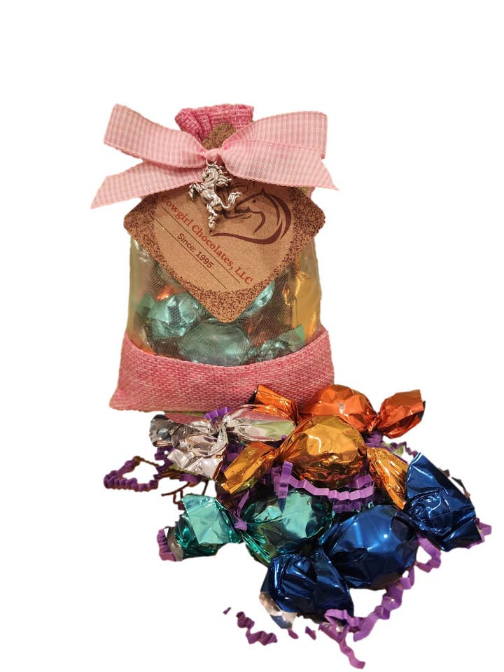 Sachets de truffes 10 pièces - Rose pour la vente par Cowgirl Chocolates