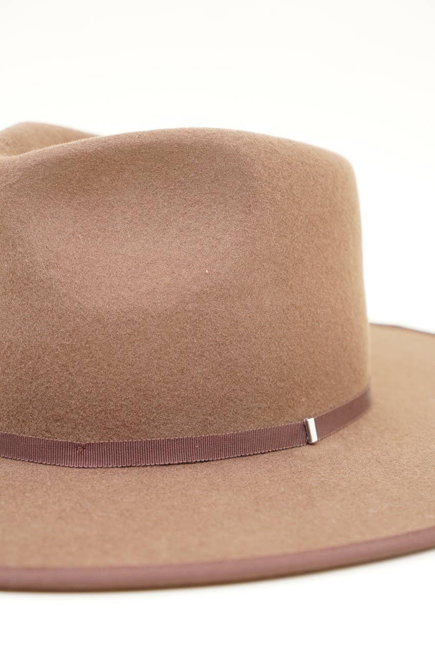 Olive & Pique - Wholesale Fedora - Unisex - GABRIEL - 100% Wool Felt Structed Rancher, Satin Lined, Chestnut1
