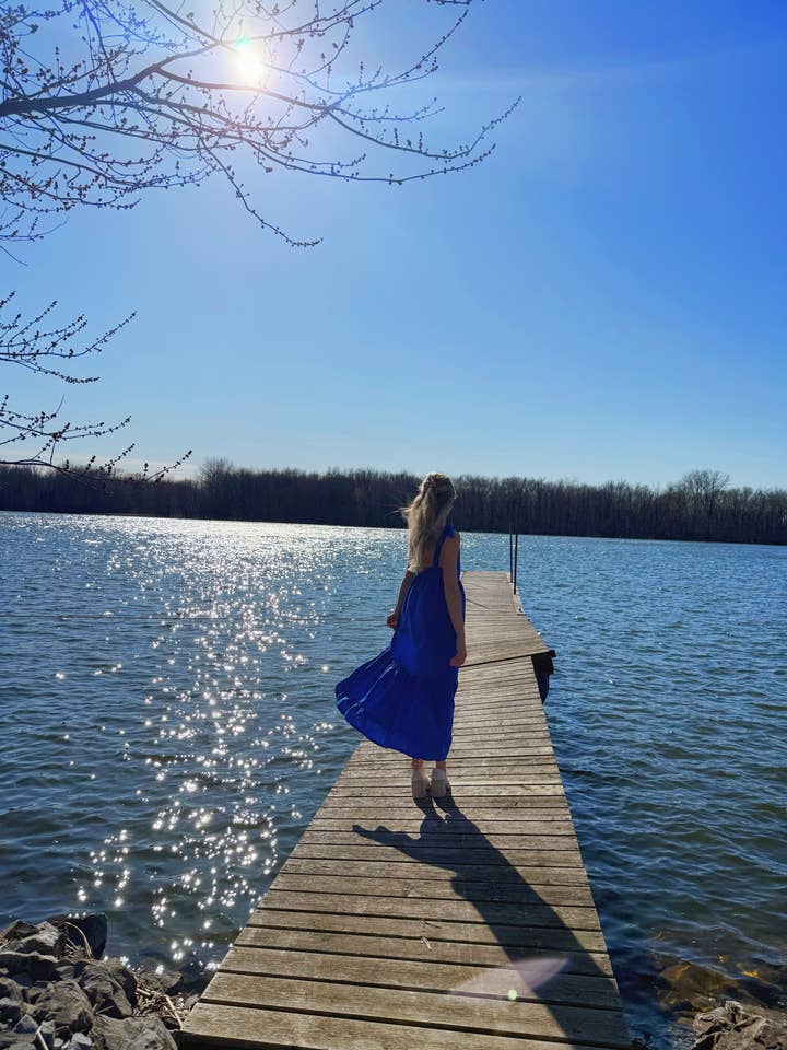 Robe Sofia Bleu Royal pour la vente par Rubis Pastel