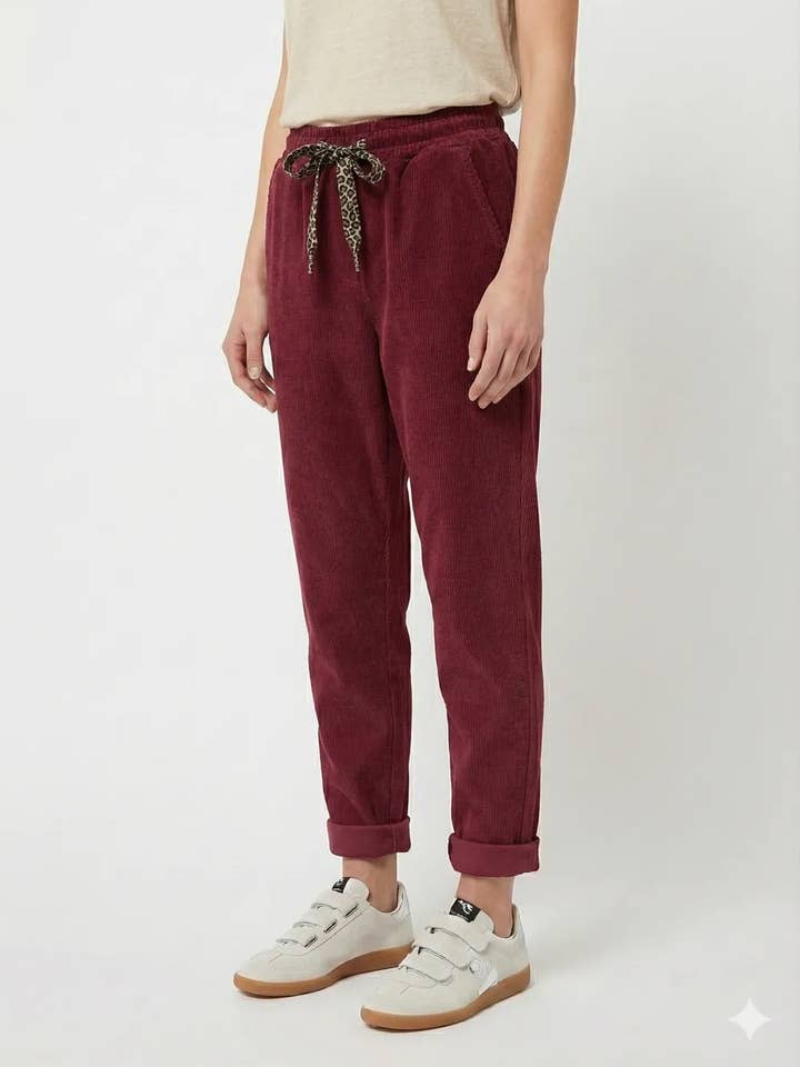 Mimi & Gogo - Vente Pantalon d'intérieur/de jogging – femme - Jogging en velours avec nœud à léopard @43710_JoNoeudLeo16