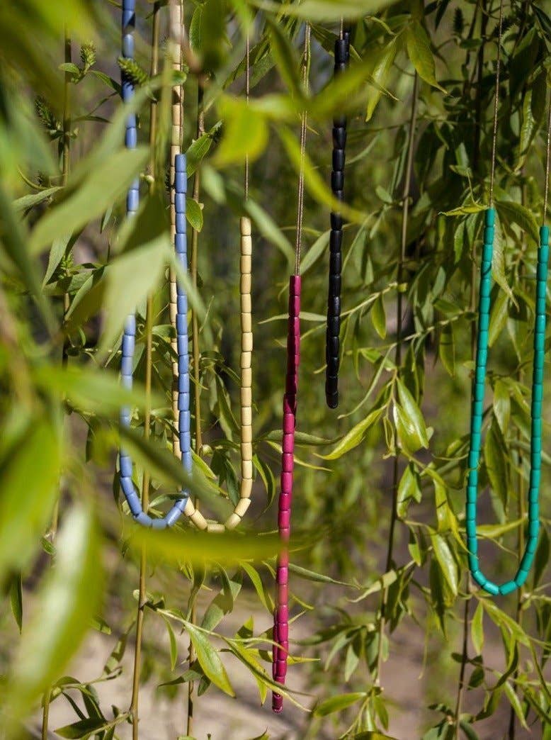 Bijondo – wholesale Beaded/pearl necklace – Minimal handmade wooden necklace Ethiopia3