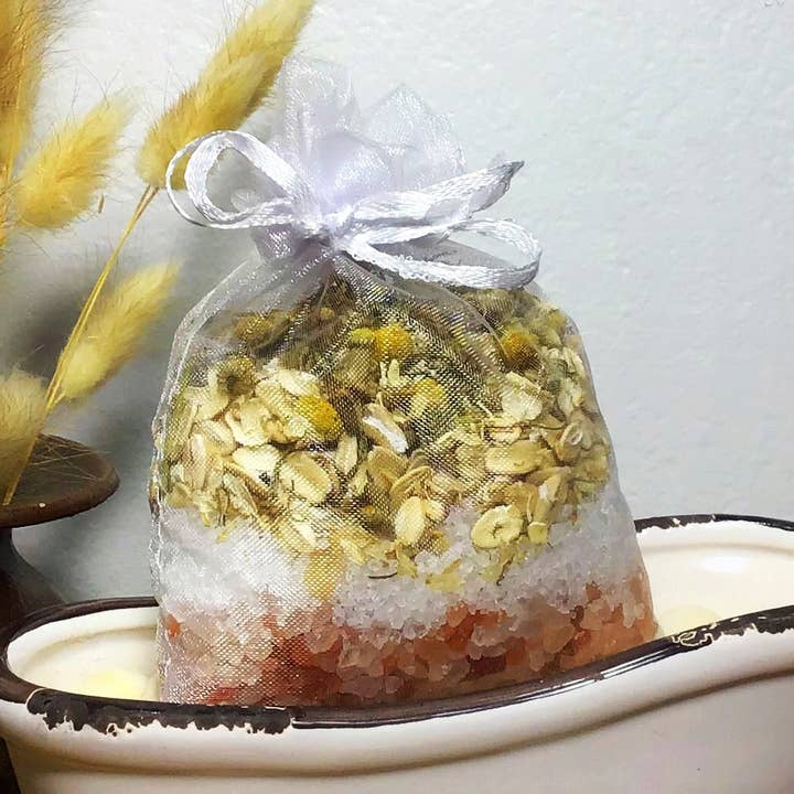 Chamomile Bath Tea Bag for wholesale by Boho Wax Co
