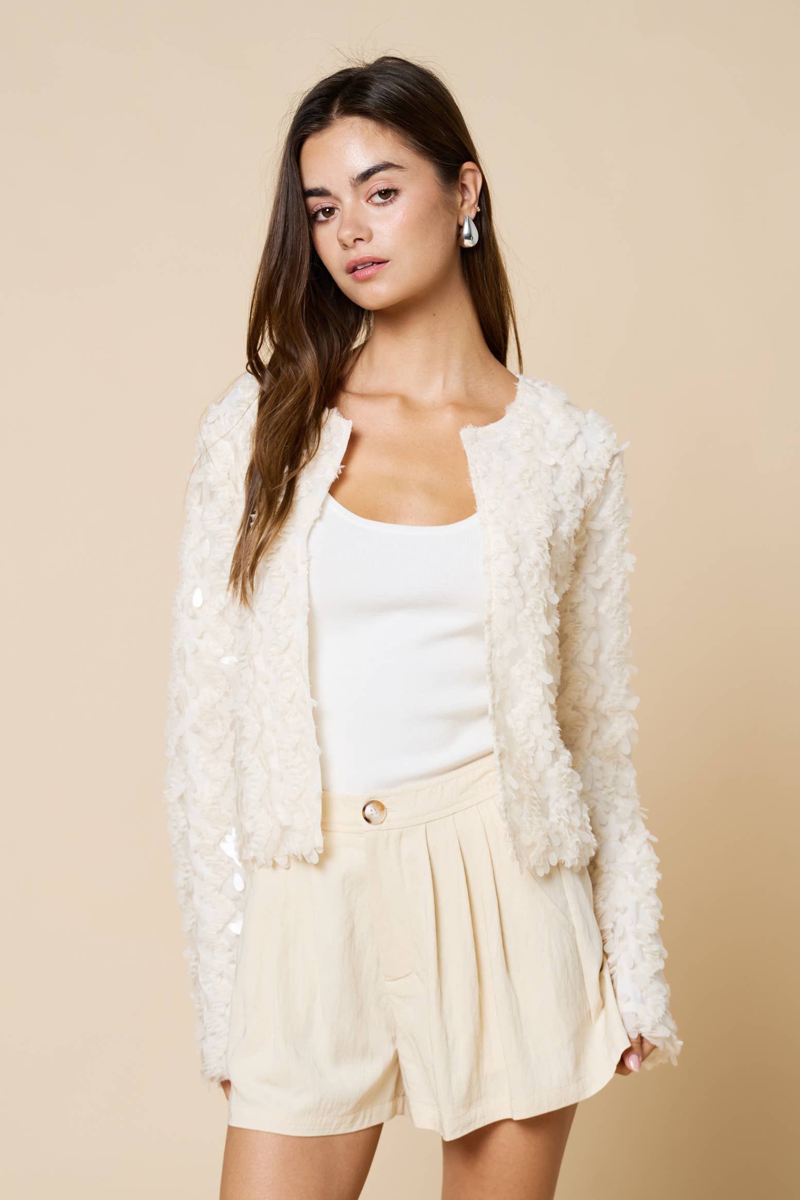 Lalavon - Vente Cardigan – femme - Cardigan ValentinenSequin1