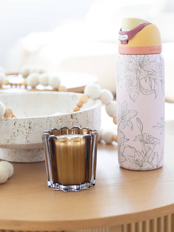 TIGER LILY ENGRAVED OWALA FREESIP 32OZ STAINLESS TUMBLER for wholesale by KNOTS + NOOK