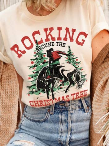 1203T - Cotton Jersey Relaxed Fit - ROCKING AROUND for wholesale by BouTeeQue Closet