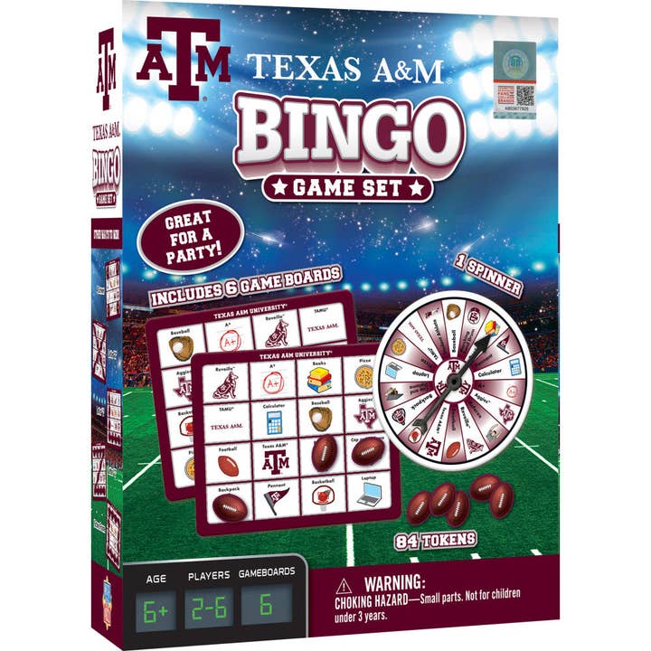 Texas A&M Aggies NCAA Bingo Game for wholesale by Masterpieces Puzzles