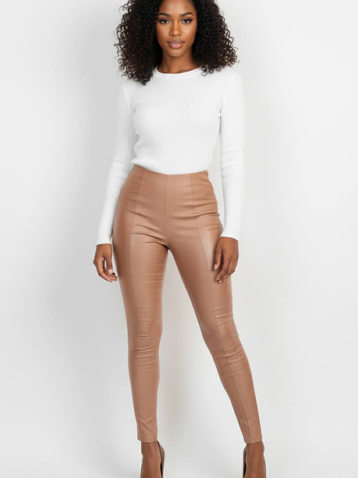 MELLANHÖGA ELASTISKA MIDJEBYXOR MED SÖMMAR för wholesale av 5besties inc