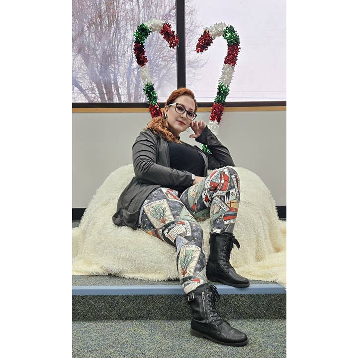 Christmas Tarot (Semi-Exclusive) - Witchy Witchmas Creepmas High-quality Handcrafted Vibrant Leggings for wholesale by Beautifully Unique® Bootique