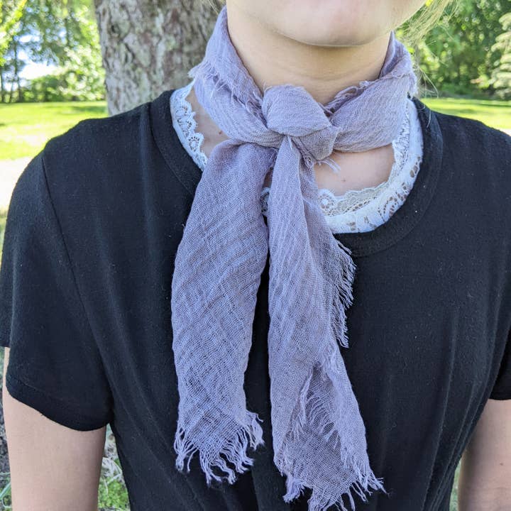 Multi Colored Gauze MYSTERY BOX Lightweight Square Scarves. Set of 10 for wholesale on Faire1