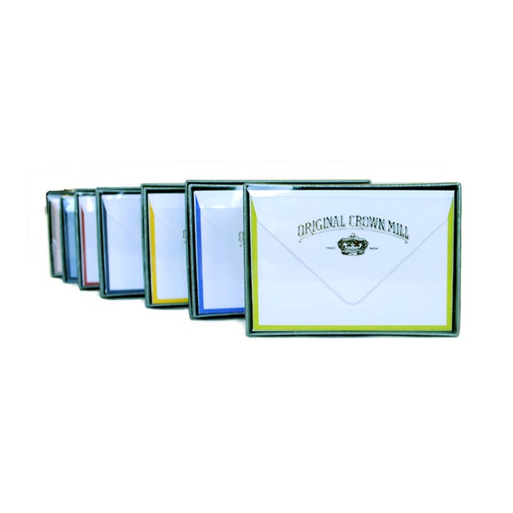 Original Crown Mill Bi-Color Small Note Cards for wholesale by Orange Art/Creative Art Materials