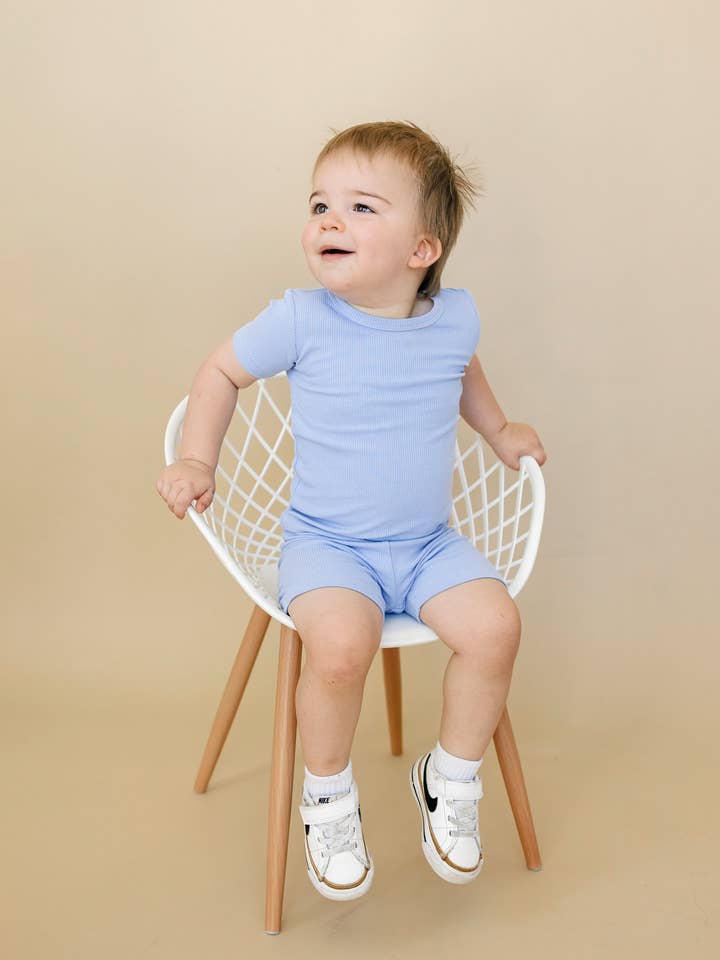 Little Joy Co. - Wholesale Sleepwear Set - Kids - Solid Ribbed Bamboo 2pc Pajamas Baby Toddler Kids PJs Spring