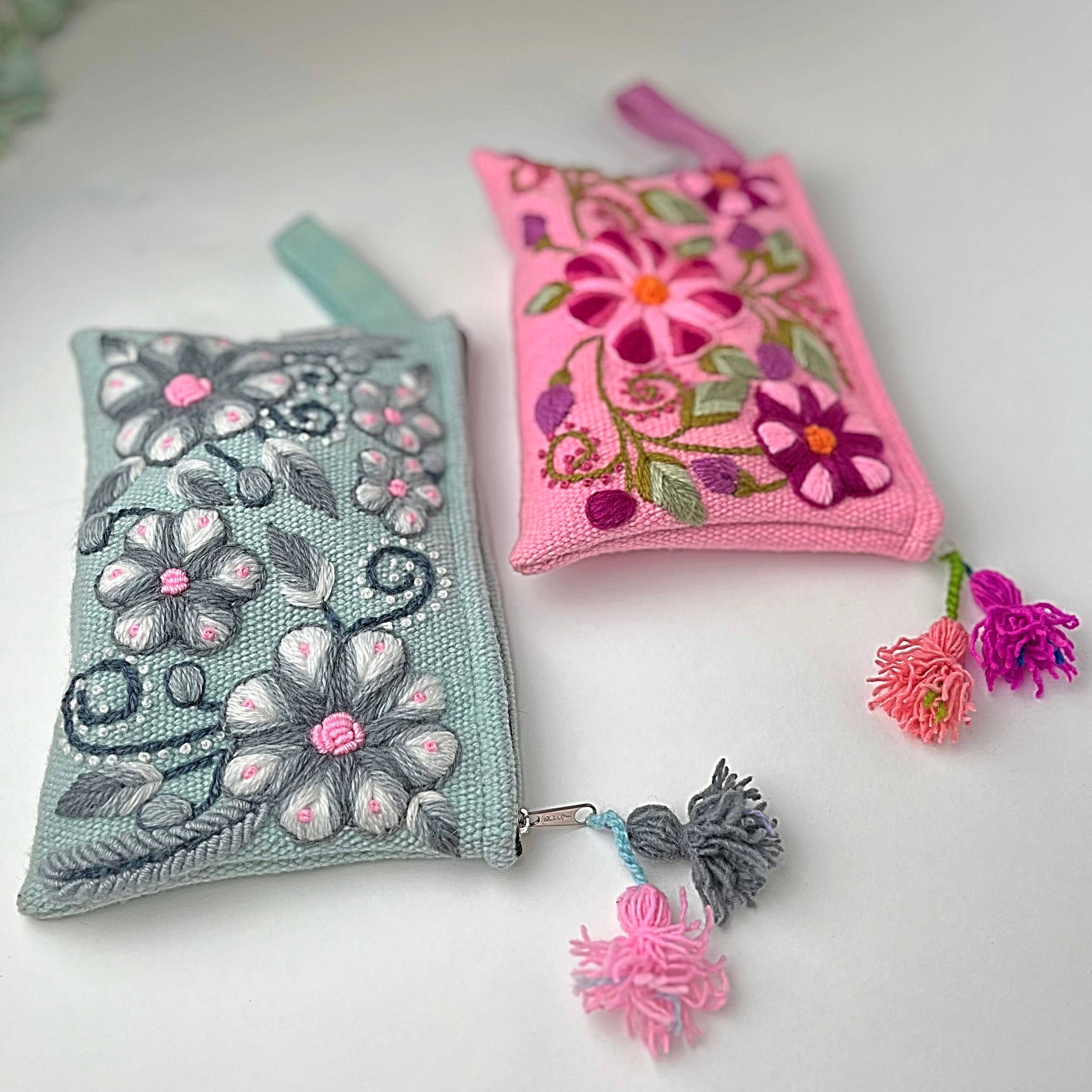 Artesana Love - Wholesale Pouch - Women's - Florencia Hand Embroidered Pouch5