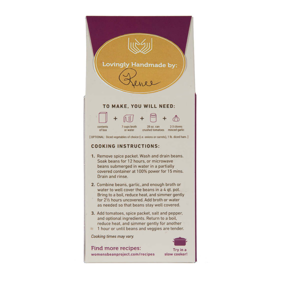 Women’s Bean Project - Vente Soupes - 10 soupes aux haricots1