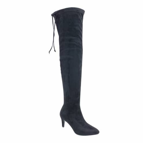 Low Heel and upper with Lace end over knee boots-BD7418 for wholesale by Atalina