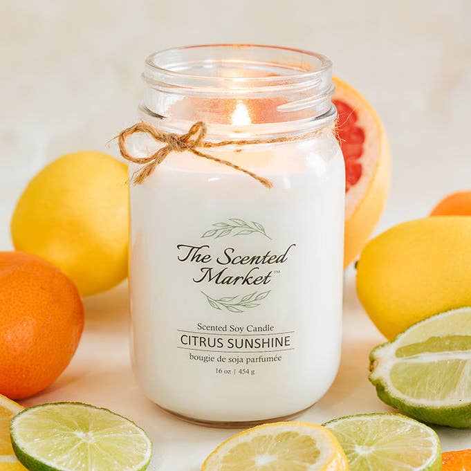 CITRUS SUNSHINE Soy Wax Candle 16oz for wholesale by The Scented Market