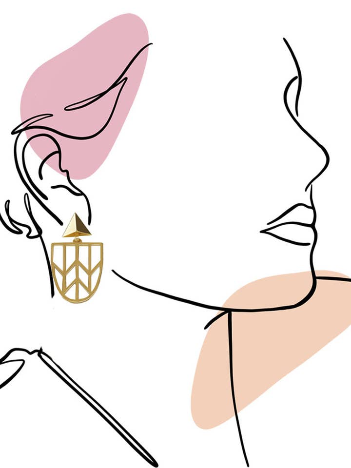 Boucles d'oreilles géométriques Ruahh pour la vente par Ruahh HQ