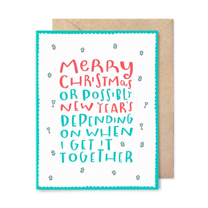 Possibly New Year's Holiday Card for wholesale by Pinwheel Print Shop