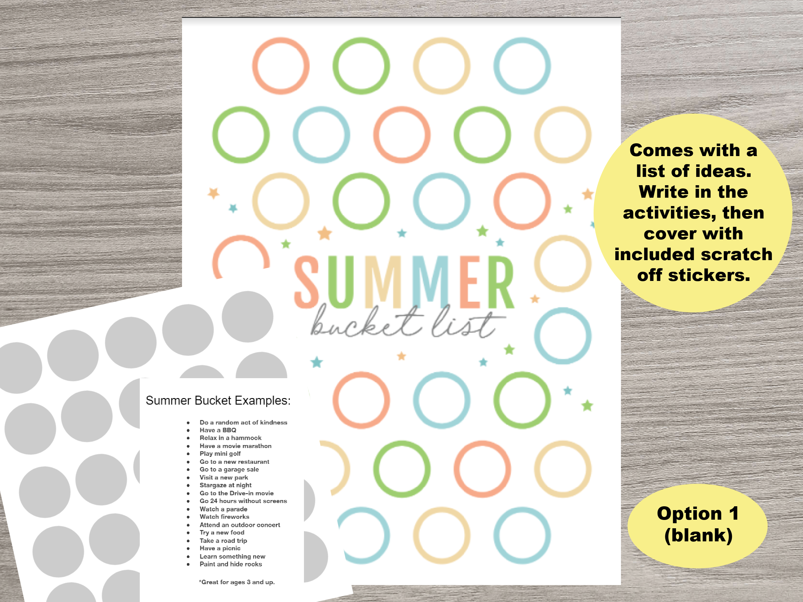 Scratch Away - Wholesale Calendar - Scratch OFF Summer Bucket List Chart0