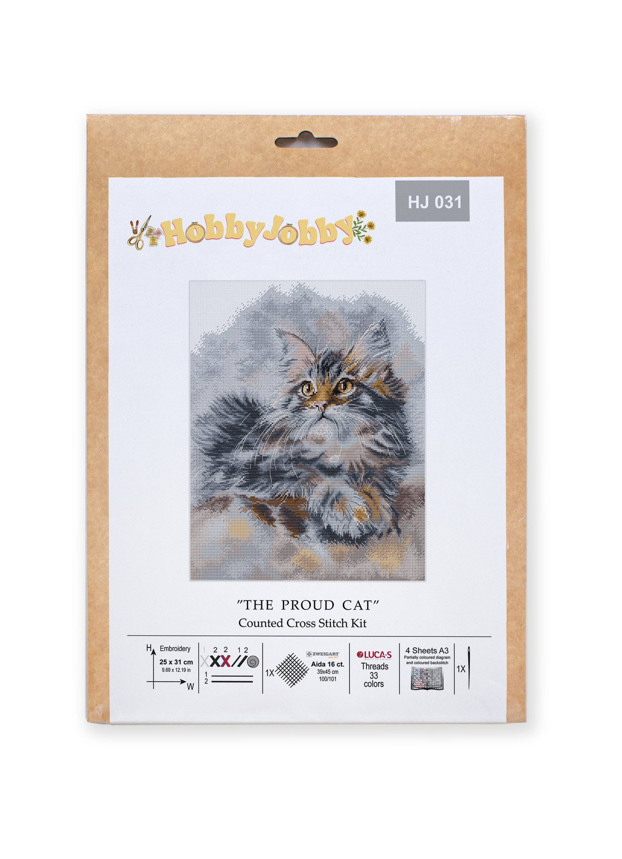 HobbyJobby - Wholesale Embroidery/Cross Stitch Supplies - Cross Stitch Kit HobbyJobby - The Proud Cat5