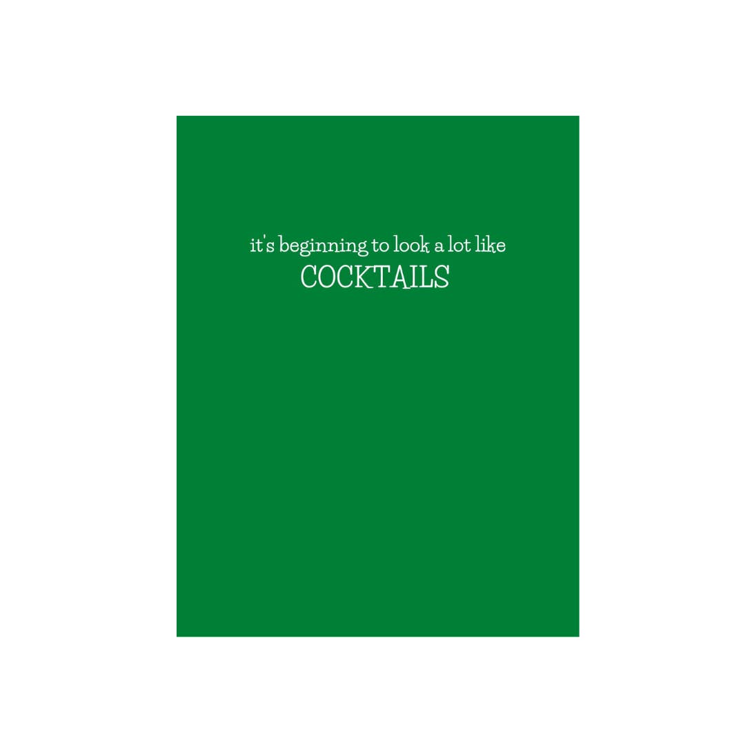 Peace, Love and Sarcasm - Wholesale Christmas card - It's Beginning To Look A Lot Like Cocktails Christmas Card