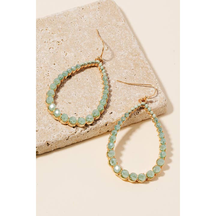 Anarchy Street - Wholesale Dangle Earrings - Faceted Beaded Tear Dangle Hook Earrings