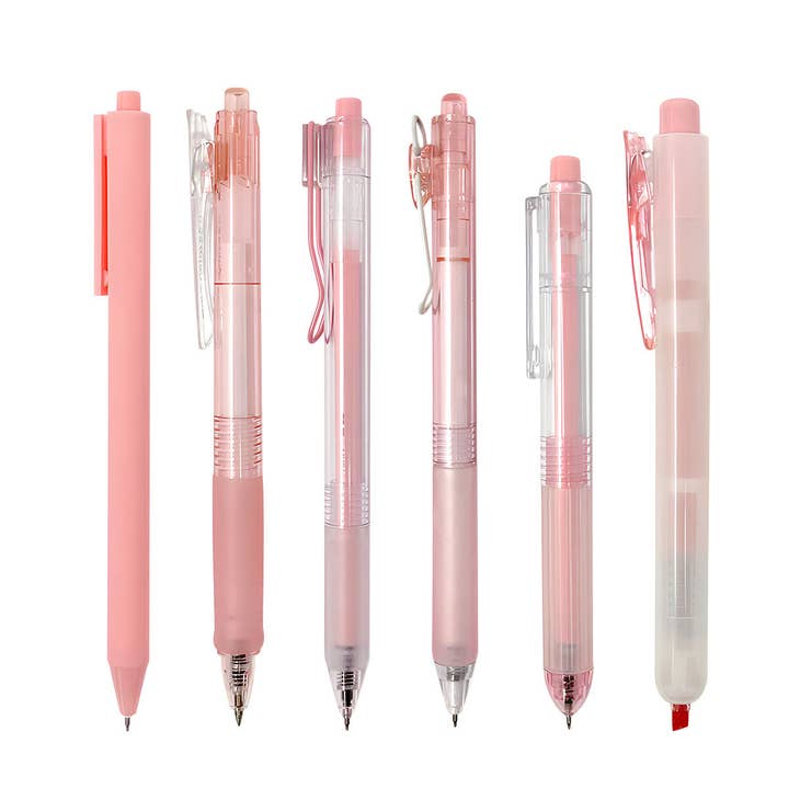 Wrapables.com - Wholesale Pen - Wrapables Retractable Rollerball Pens and Highlighter Set 621