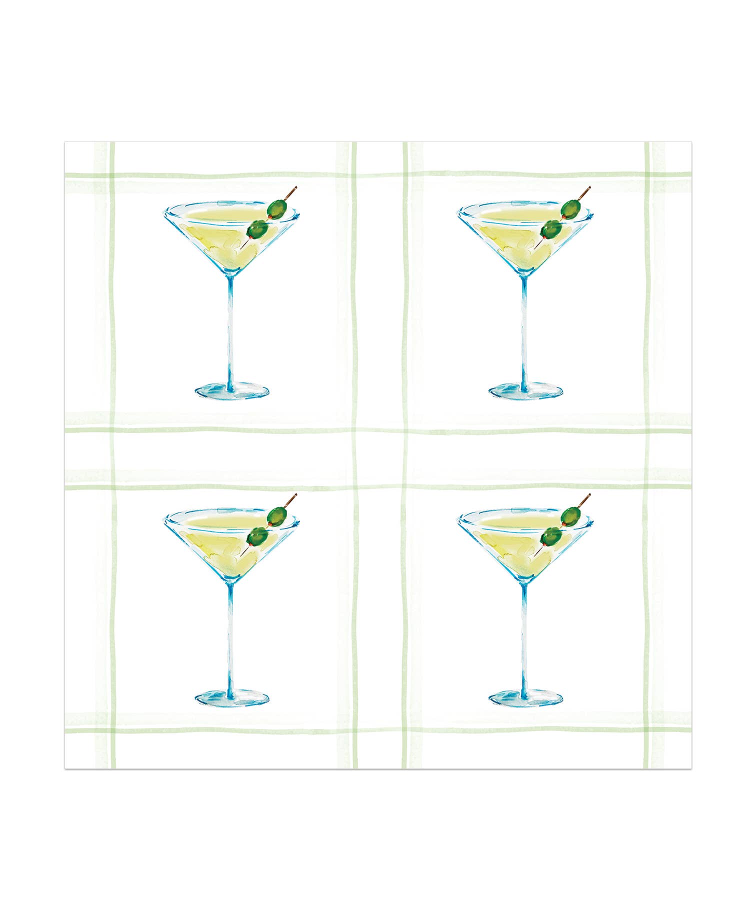 Darling Lemon – wholesale Middags- och tygservett – Martini: Set med 4 cocktailservetter