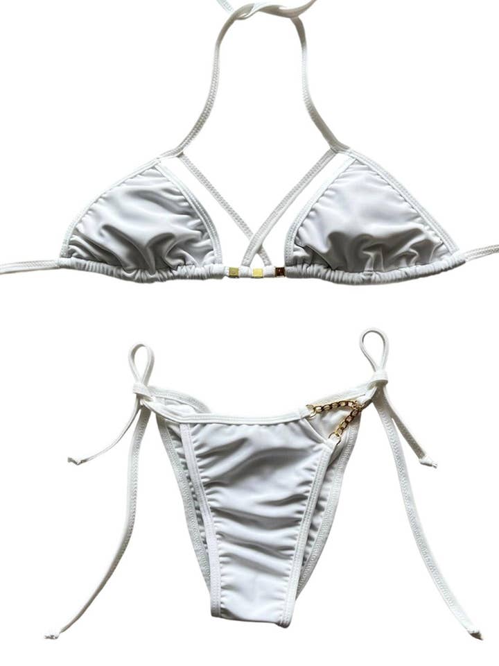 Benatti Beachwear - Wholesale Two Piece Swimsuit - Women's - Shiny Black Bikini SET2