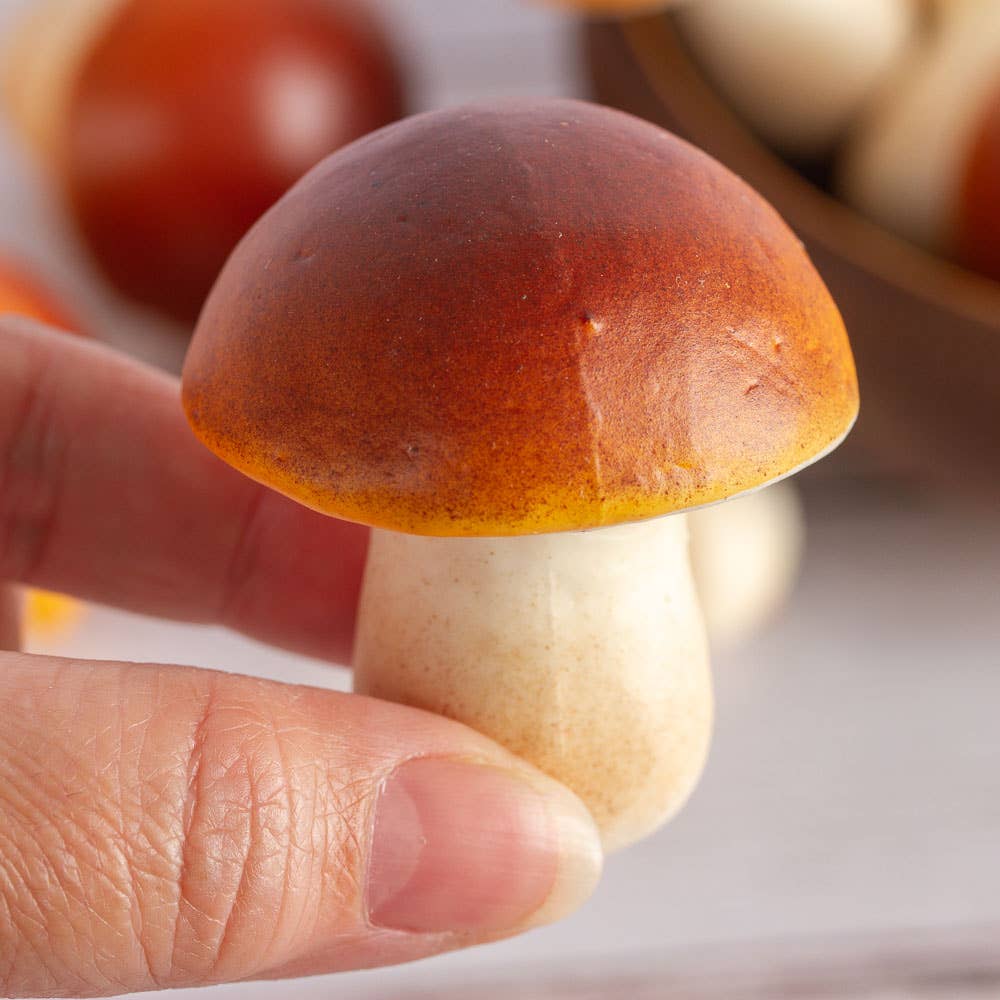 Factory Direct Craft - Wholesale Decorative Tabletop Object - Artificial Light Brown Button Mushrooms (Pack of 7)2