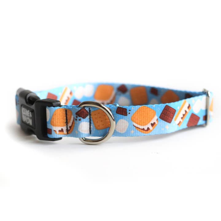 S'more Naps Dog Collar for wholesale by Clive and Bacon, LLC