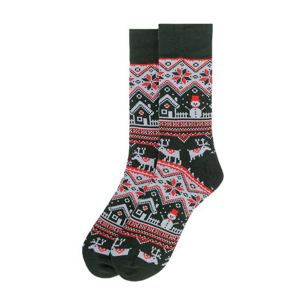 Selini New York - Wholesale Socks - Men's - Men's Vintage Winter Pattern Novelty Socks4