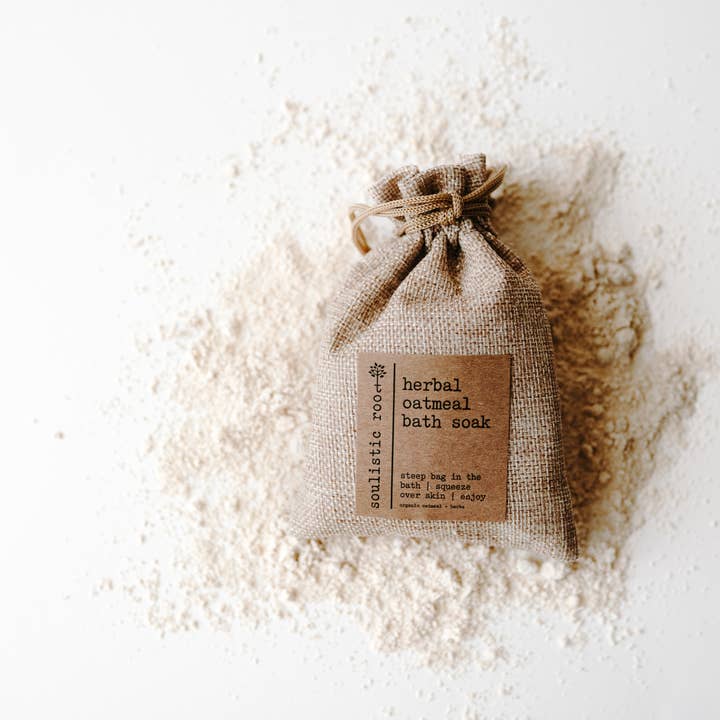 Soulistic Root - Essential Oils & Self Care Gifts - Vente Lait de bain - Bain à l'avoine aux herbes | Thé de bain - Lavande, rose et camomille4