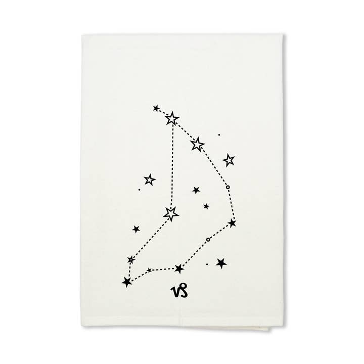 Geschirrtuch aus Bio-Baumwolle mit Sternzeichen Steinbock für den Großhandel von eleventy-five