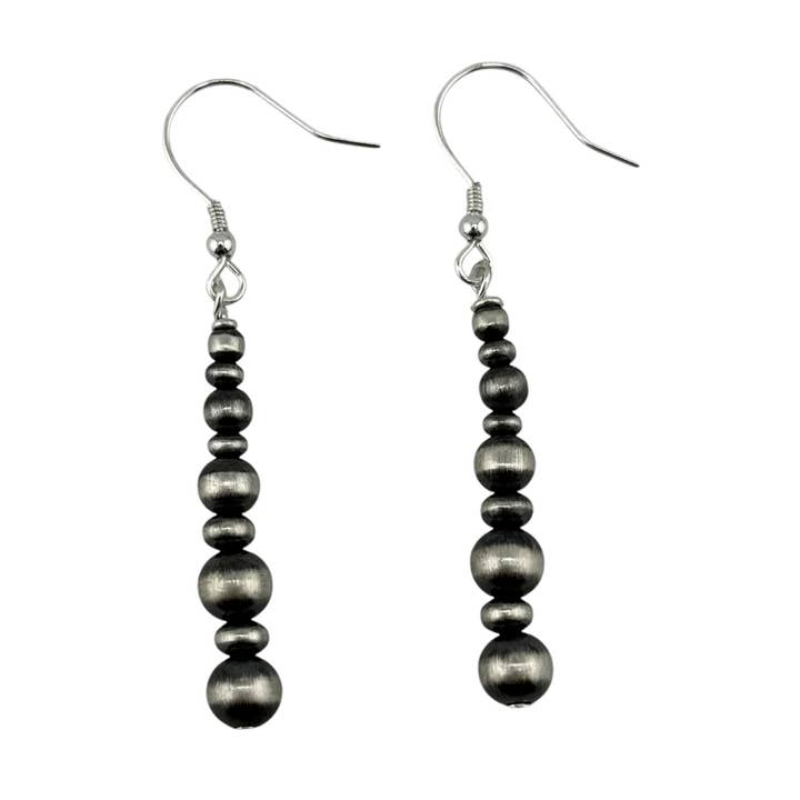 Desert Pearl Drop Bead Dangle Earrings Sterling Silver for wholesale by Select Lines