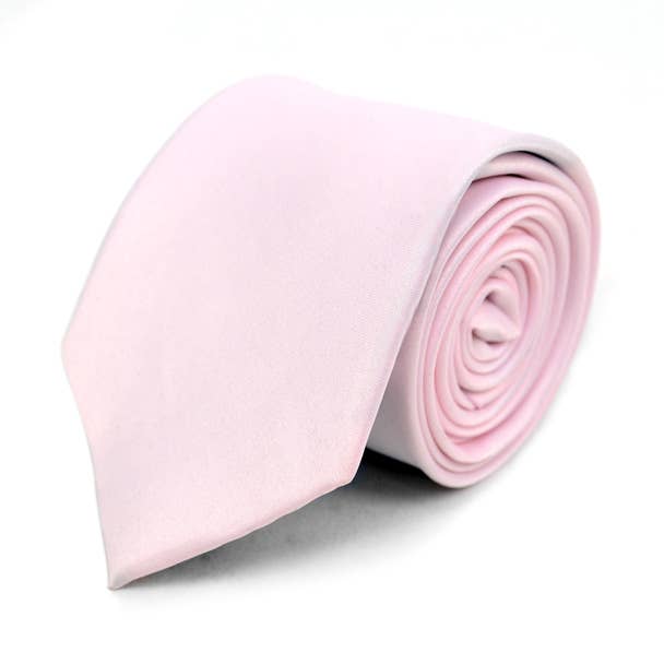 Selini New York - Wholesale Necktie - Men's - Men's Poly Solid Satin Slim Tie with Paper Band - PSBD4