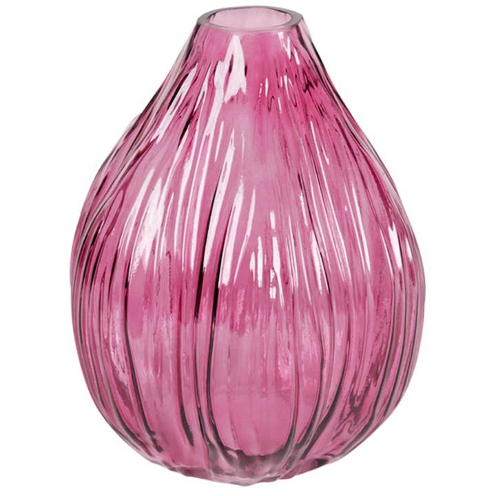 Deco vas, vinröd/genomskinlig, glas, 18x18x21 cm för wholesale av Dekoratief