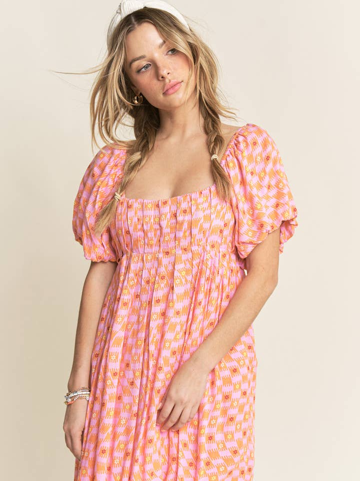 Hersy - Wholesale Dress - Women's - PUFF SLEEVE MINI DRESS- HD02206