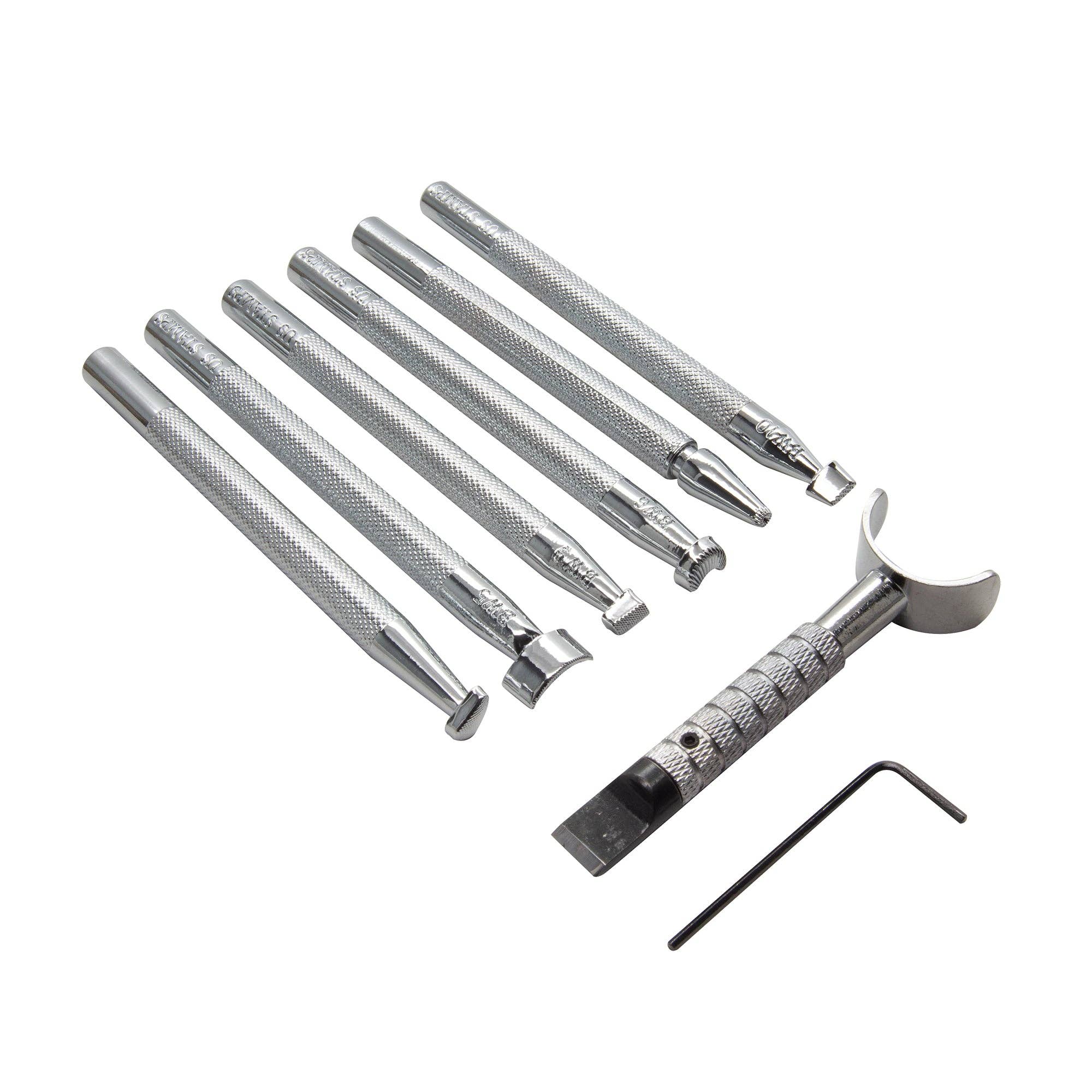 Realeather - Venta al por mayor Utensilio para manualidades - Juego básico de herramientas de cuero con cuchillo giratorio1