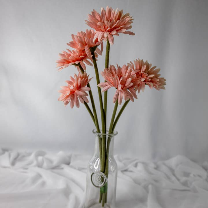 Realistic Artificial Flowers - Wholesale Artificial flowers - Pale Pink Gerbera Real Touch - Realistic Artificial Flowers 6