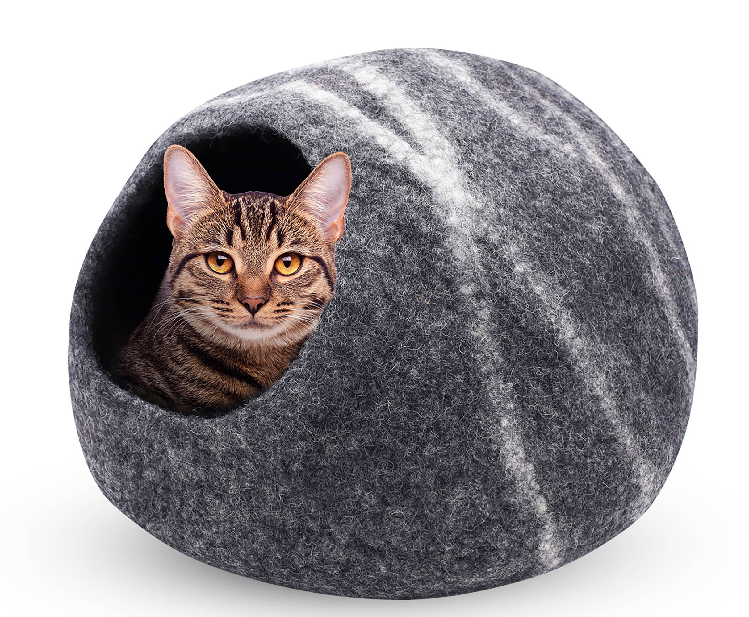 Lungta Imports – wholesale Husdjursgrotta - Katt och hund – Handgjord filt ull katt grotta/katt säng/varm katt hus2