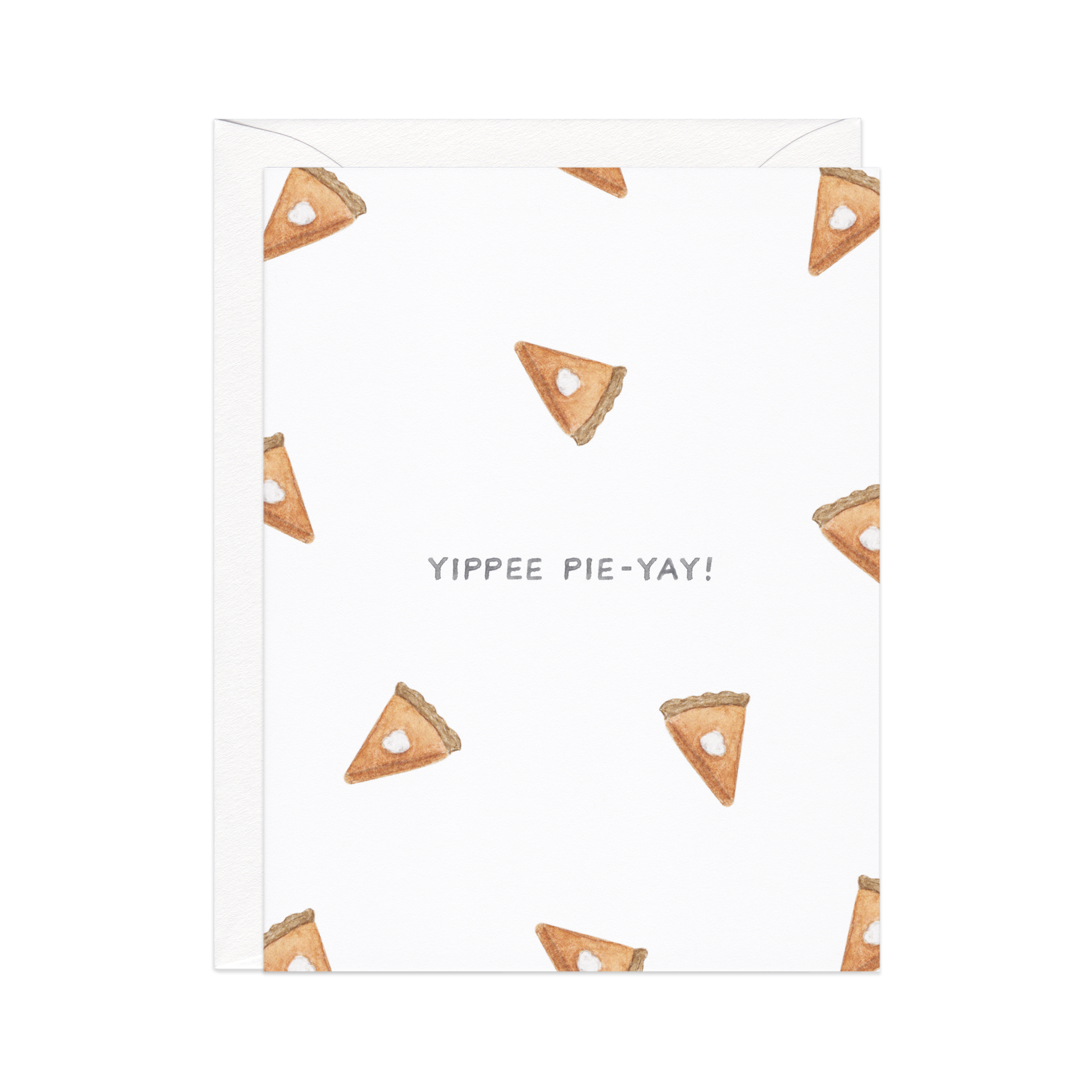 Amy Zhang - Wholesale Thanksgiving Card - Yippie Pie Yay — Food Pun Thanksgiving Card1