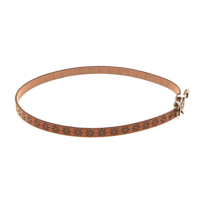 DNMC - Wholesale Hat Accessory - Women's - Hat Band - Embossed Leather - Daisy2