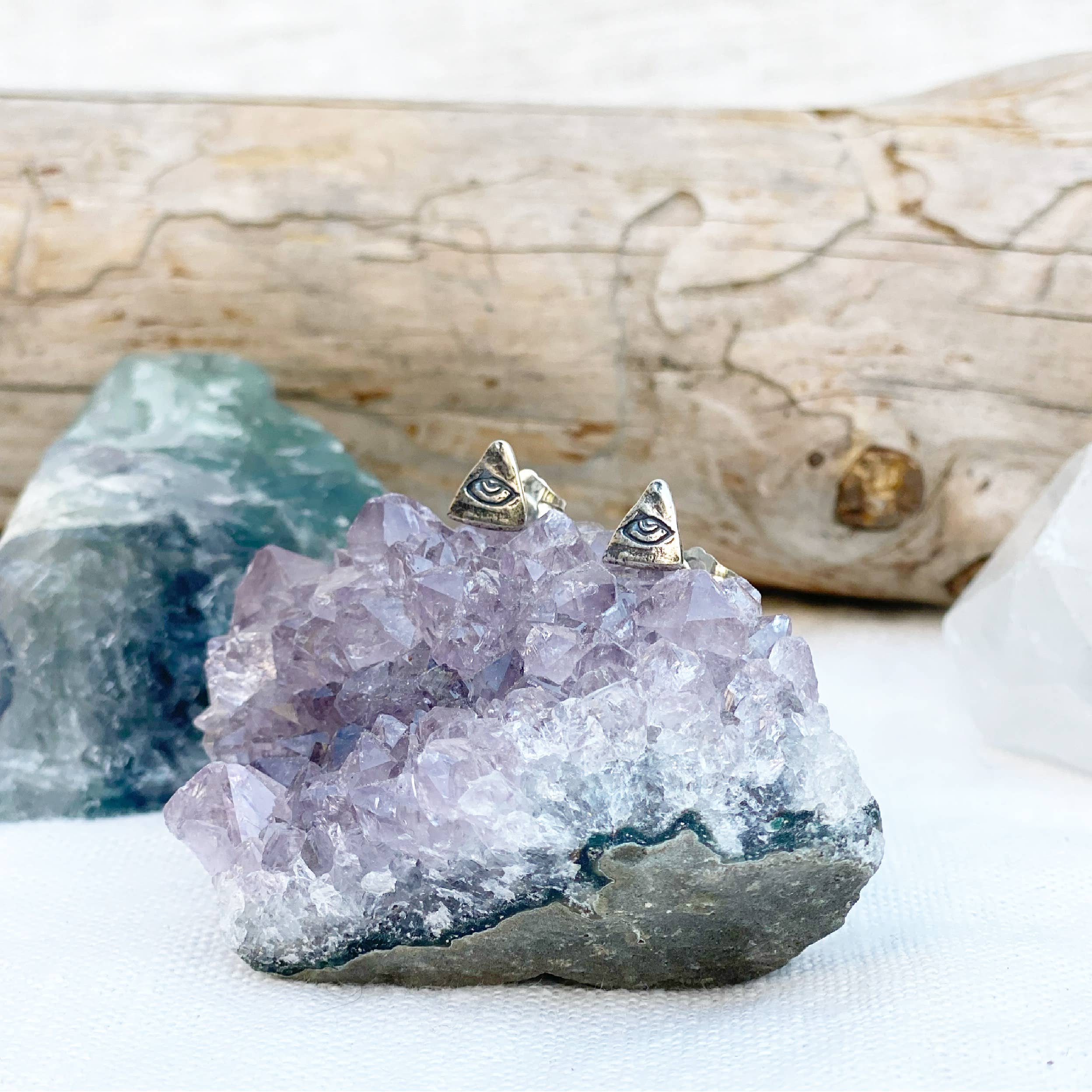 Pour Vida - Wholesale Stud/Post Earrings - Itty All Seeing Eye Studs