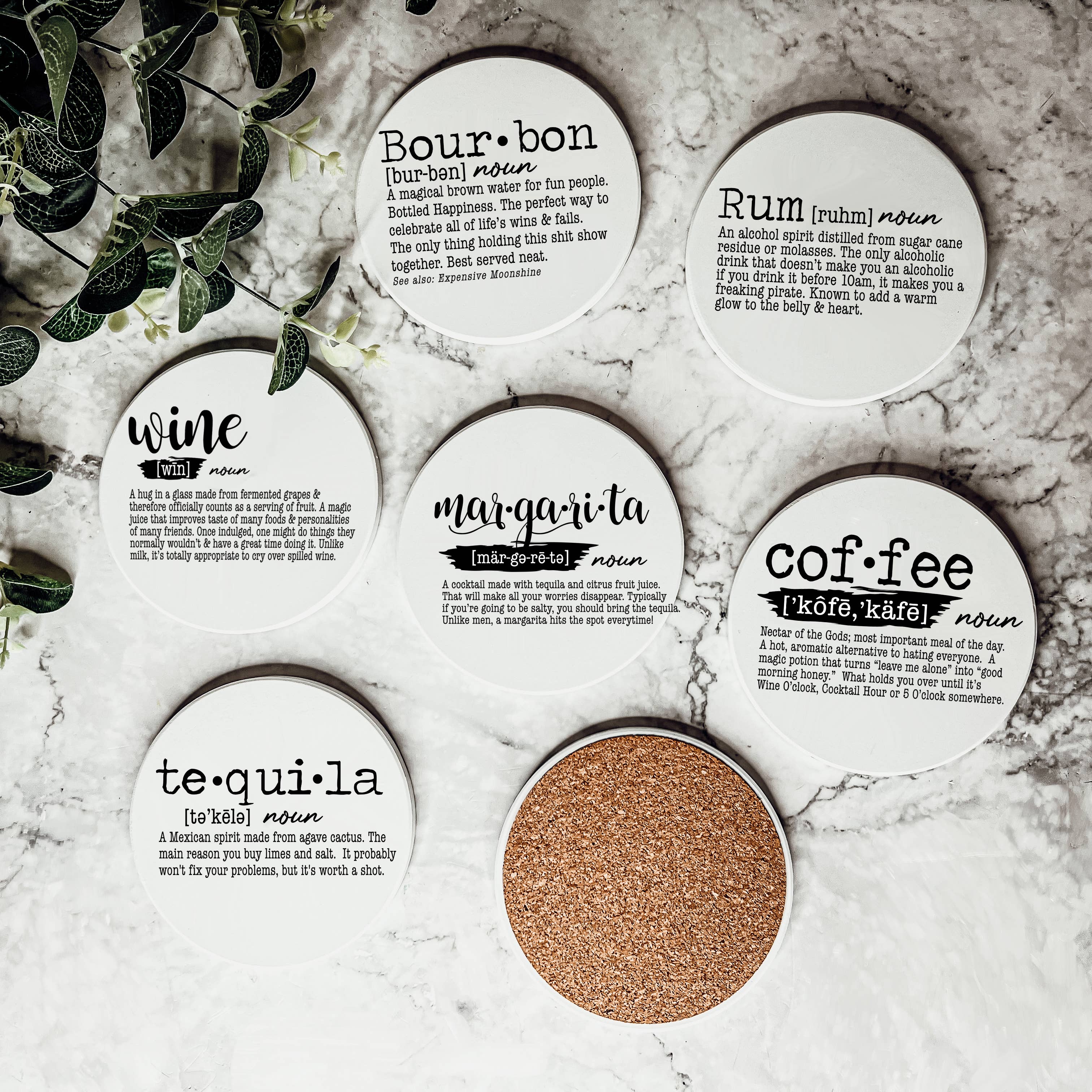 Gia Roma - Wholesale Onderzetters - Unieke cadeaus voor hem + haar grappige, keramische onderzetter humorsets2