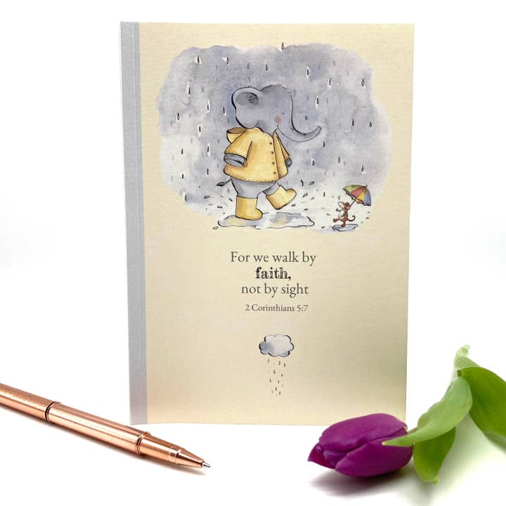 A5 Faith Elephant Notebook for wholesale by Forget-me-not Christian Cards